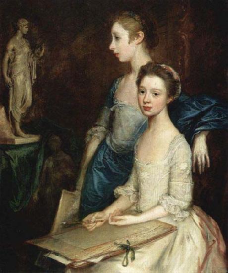 Thomas Gainsborough The Artist Daughters, Molly and Peggy oil painting picture
